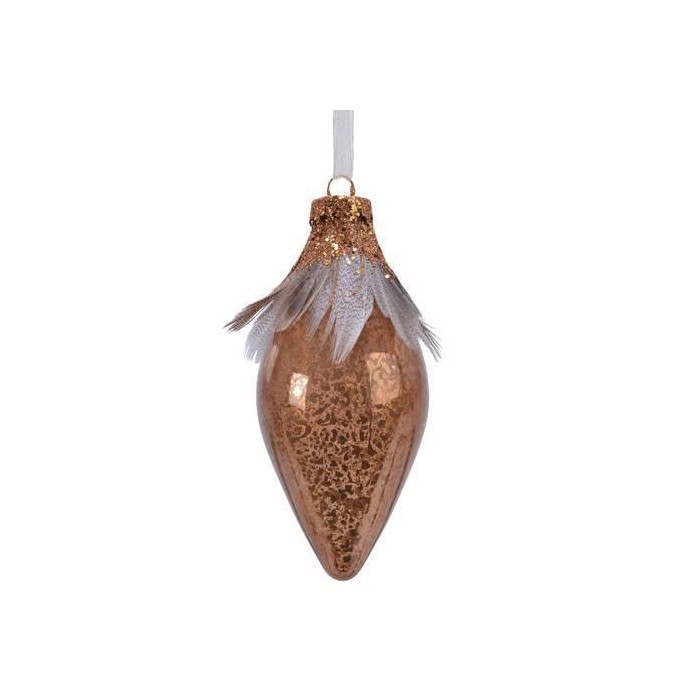 OLIVA VETRO PIUME E PAILLETTES